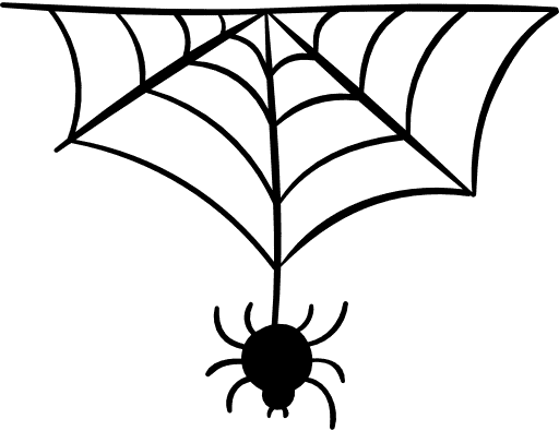 Spider creating web icon